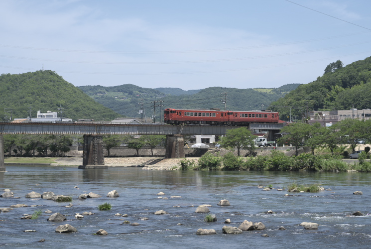 津山線旭川橋梁（建部～福渡）