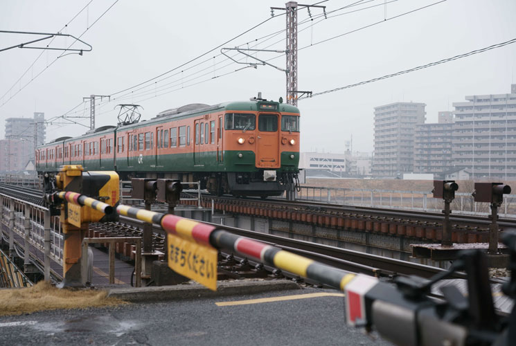 山陽線上り電車（岡山～西川原）