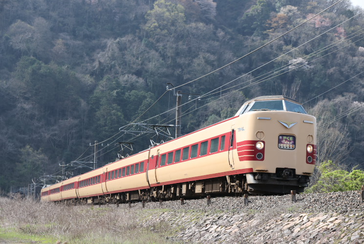 ３８１系特急電車（美袋～広瀬）伯備線