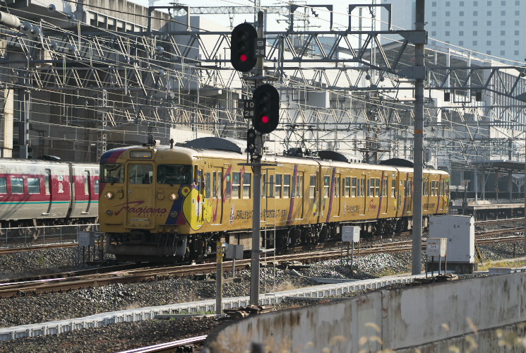 １１５系D-11編成（岡山駅構内）万町地下道付近