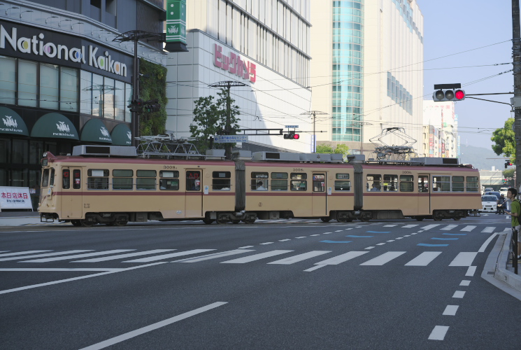 広島電鉄３０００形（３００８号）猿猴橋町～広島駅