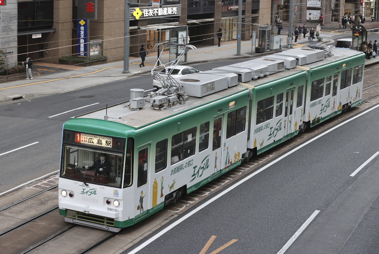 広島電鉄３８０２号（胡町～銀山町）