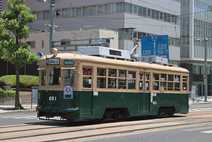 広島電鉄６５１号電車（銀山町～胡町）