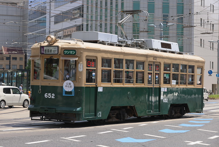 広島電鉄６５２号電車（稲荷山～銀山町）
