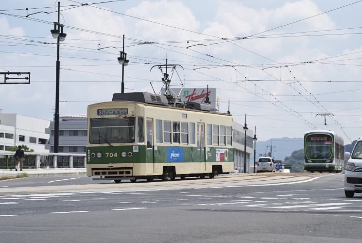 広島電鉄７００形（７０４号）御幸橋～皆実町六丁目