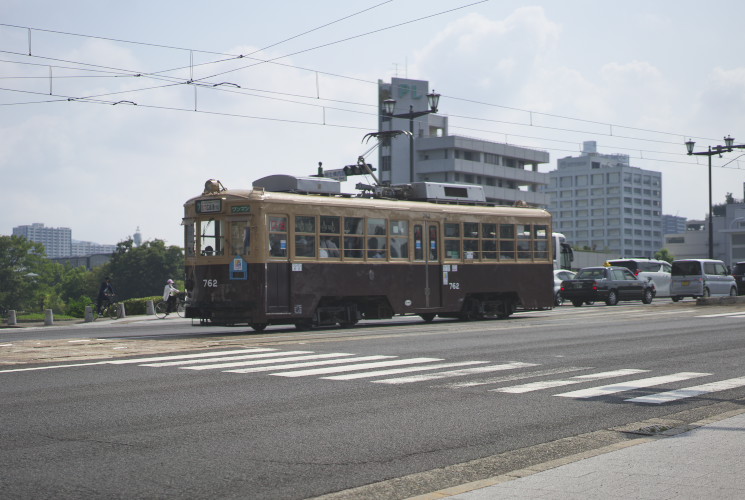 広島電鉄 ７６２（本川町～原爆ドーム前）相生橋