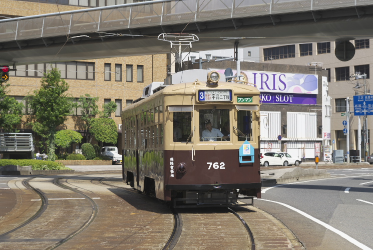 広島電鉄７５０形（７６２号）市役所前～鷹野橋