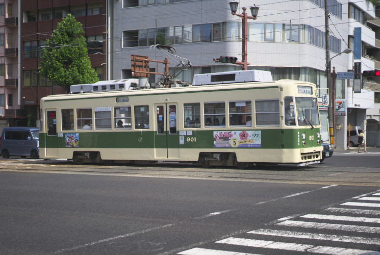 広島電鉄８０１号（本川町～原爆ド－ム前）