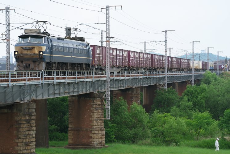 ５０７４列車（岡山～西川原）川ノ上踏切