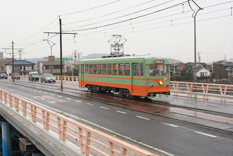 岡電３０００形３０１０号（京橋橋梁）