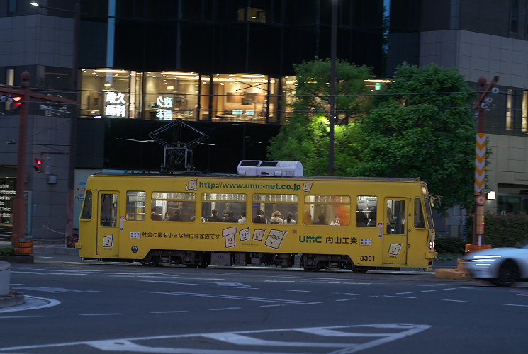 岡山電気軌道８３０１（城下電停）