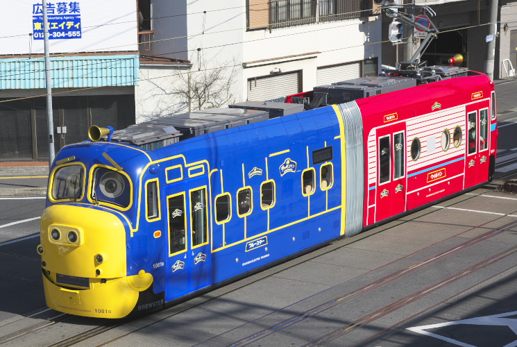 岡電１０８１号（中納言～門田屋敷）チャギントン電車