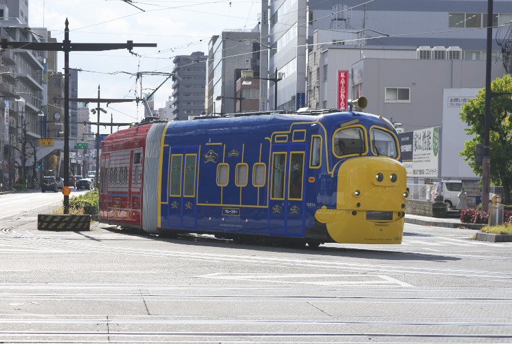 岡電１０８１号チャギントン（郵便局前～柳川）