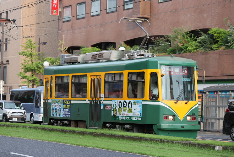 鹿児島市交通局 ２１２０形 ２１２１号電車（天文館通～高見馬場）