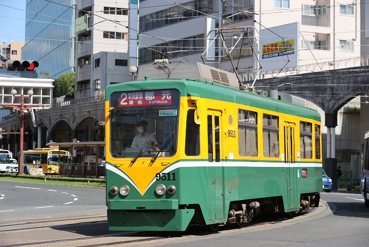 鹿児島市交通局　９５１１号電車（いづろ通～天文館通）