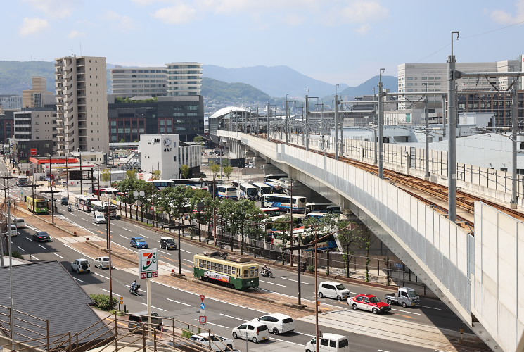 長崎電気軌道　西九州新幹線　立体交差（３０８号）