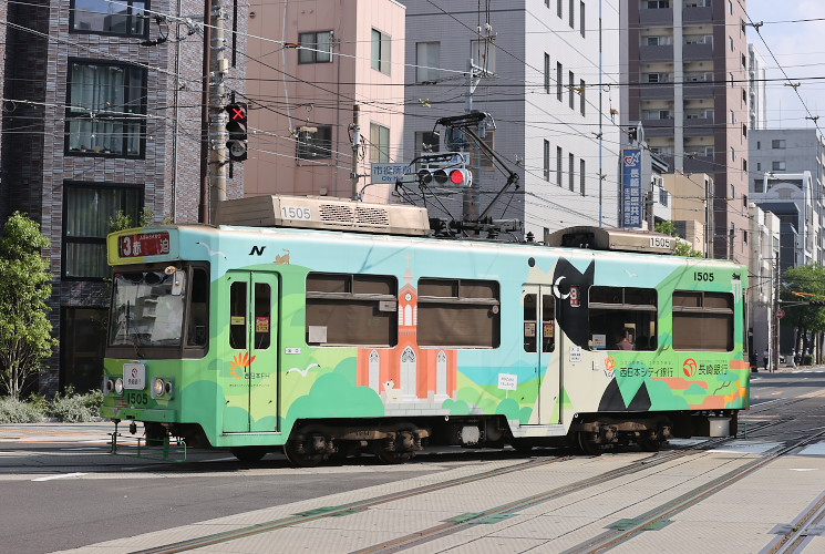長崎電気軌道　１５０５（諏訪神社～市役所）