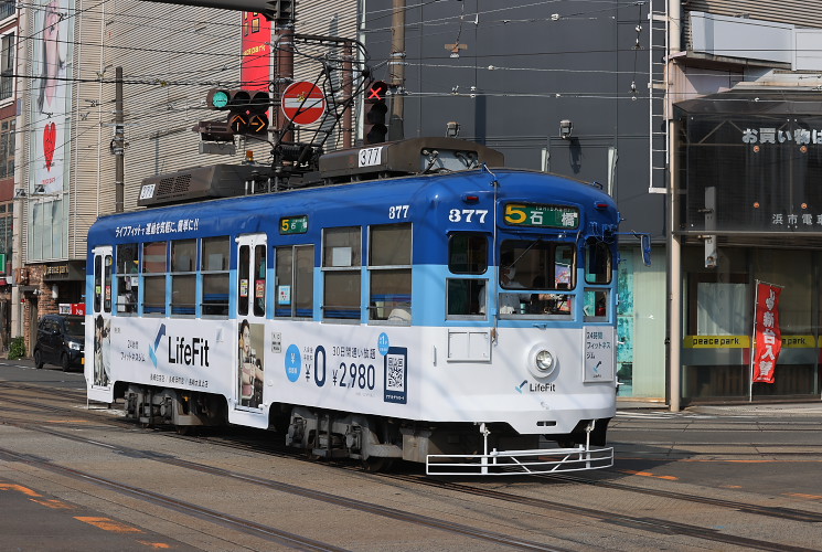 長崎電気軌道　３７７（浜町アーケイド～西浜町）