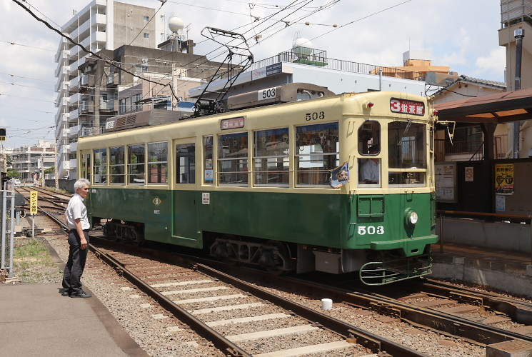 長崎電気軌道　５０３（浦上車庫電停）